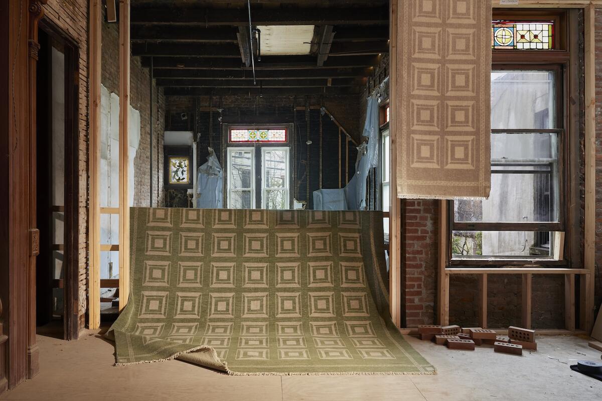 NuStory’s Study rug in Juniper (left) and Gray by the Brownstone Boys NuStory’s Study rug in Juniper (left) and Gray by the Brownstone Boys
