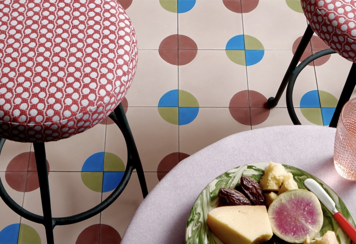 Echo tile in Stained Glass and Riad by Annie Downing Interiors 