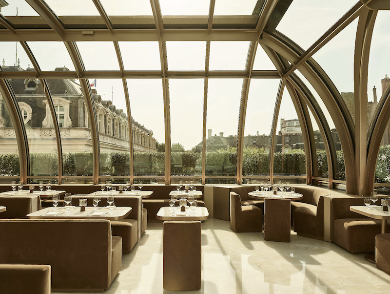 The rooftop restaurant