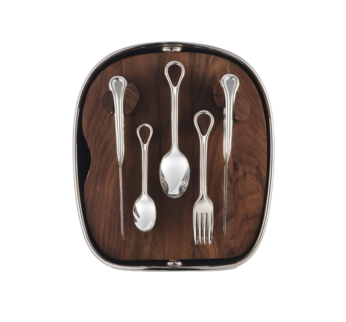 Luxury tableware brand Christofle partnered with jewelry designer Charlotte Chesnais for a collection of flatware pieces