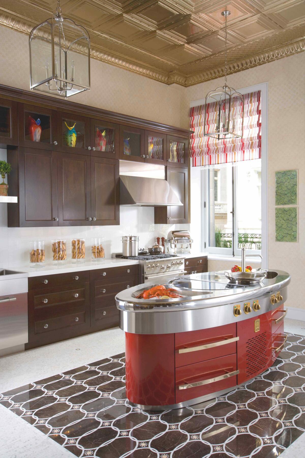 A kitchen in the 2006 showhouse by St. Charles New York