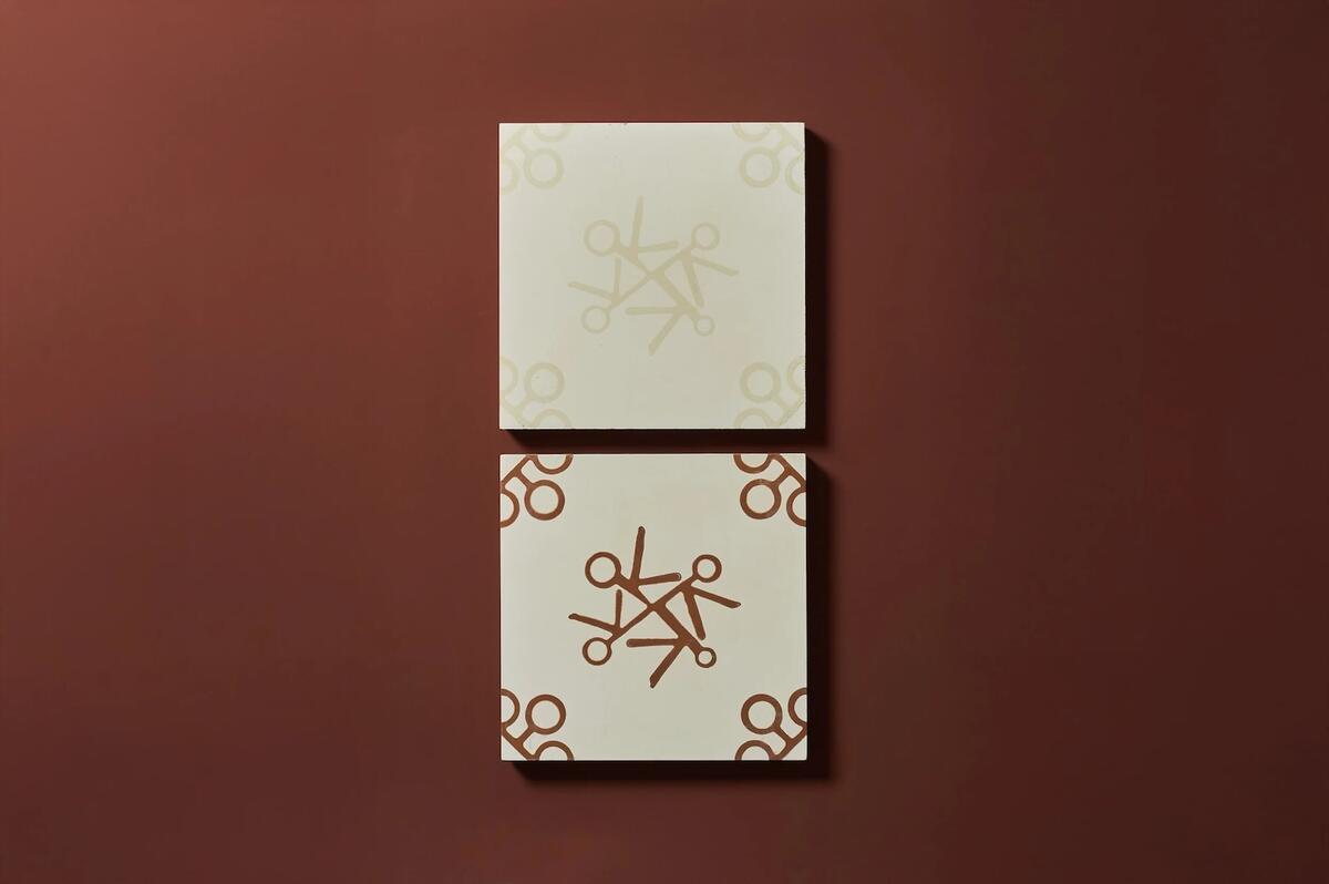 Clé Tile’s Amsterdam Express tile in Paste/Roan (top) and Paste/Umber by Ruan Hoffmann