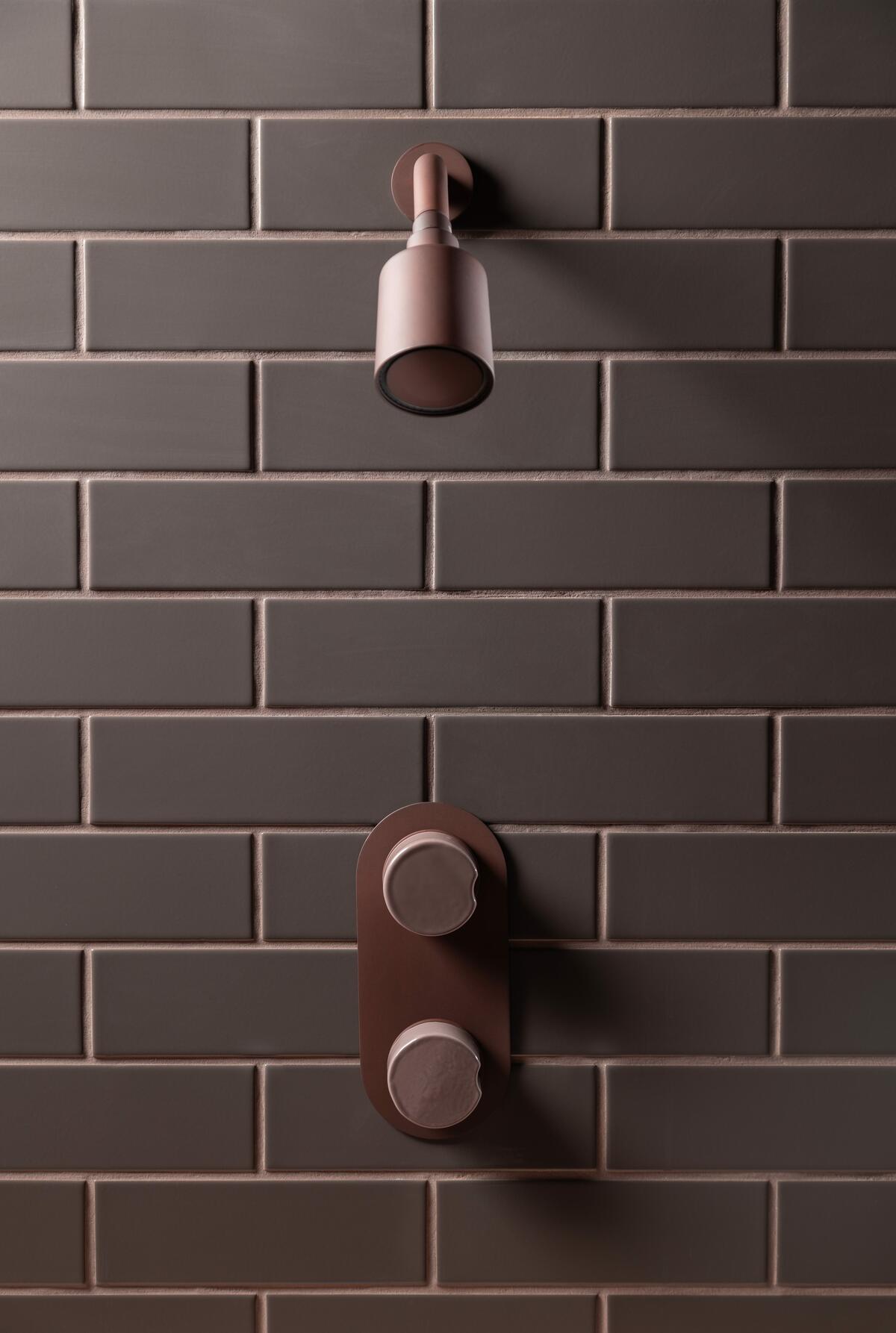 Fireclay Tile debuts in the bath category with colorful ceramic handles