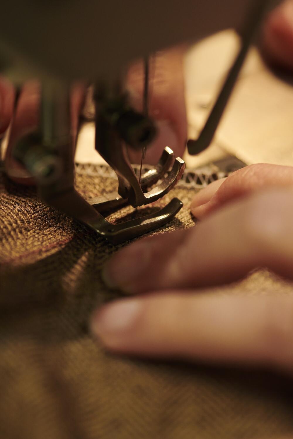 This expert seamstress crafts couture-quality upholstered bed frames