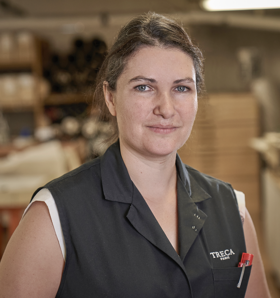 This expert seamstress crafts couture-quality upholstered bed frames