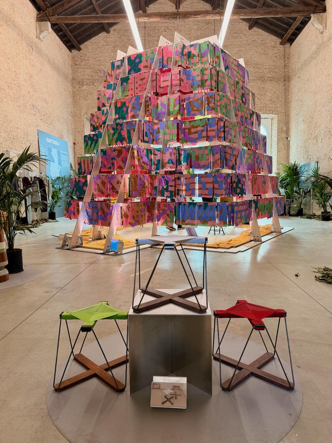 A scene from “Guatemala Diseña con las Manos” on display at Le Cavallerizze museum in Milan