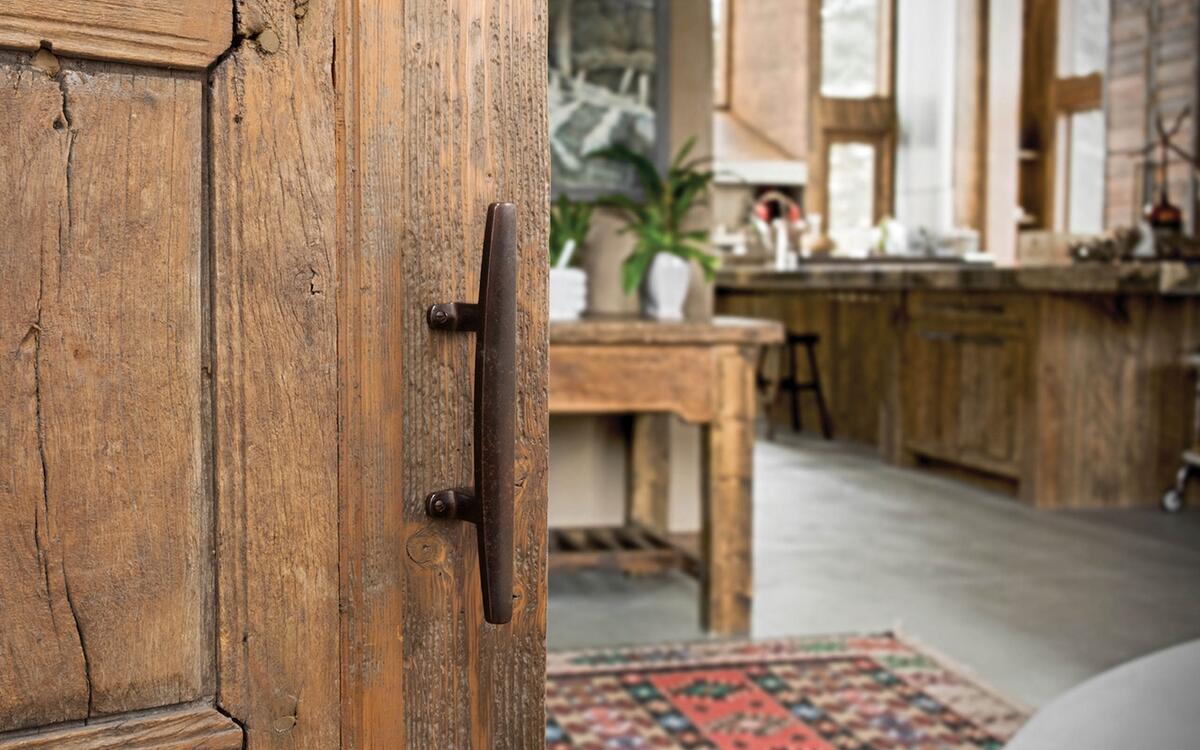 The Dock grip in Silicon Bronze Dark Lustre by Rocky Mountain Hardware 