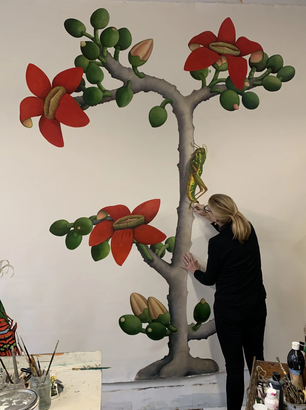 How this interior muralist creates oversize wonders