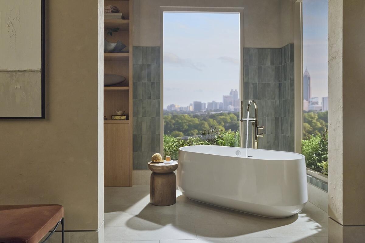 The Ceric 60-inch freestanding Heated BubbleMassage air bath by Kohler