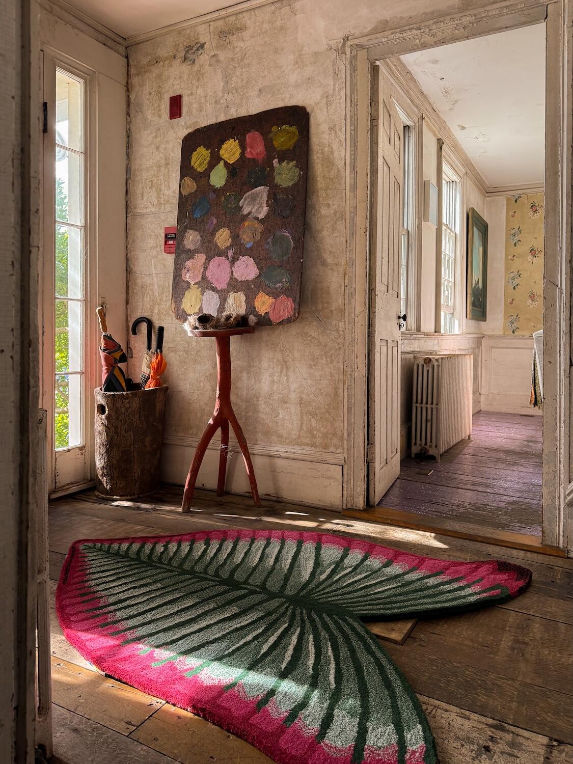 The Elephant Ear Leaf rug from the John Derian x Doing Goods collection