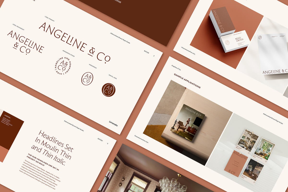 Designer client Angeline Guido worked with Limonata on a full rebrand including changing her firm’s name.