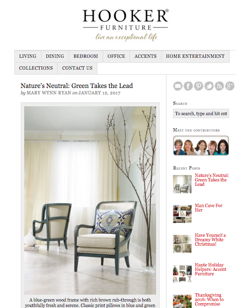Hooker Furniture’s blog named among top furniture blogs