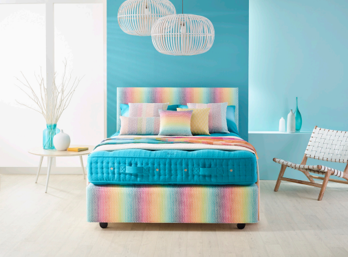 Vispring and Missoni Home partner on bed collection