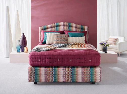 Vispring and Missoni Home partner on bed collection