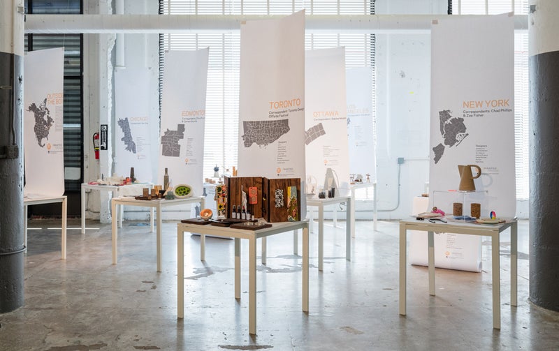 The traveling "Outside the Box" exhibit is making its latest stop at Wanted Brooklyn 