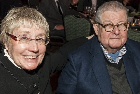 Margaret McCurry and Stanley Tigerman; courtesy Crain's/Erik Unger