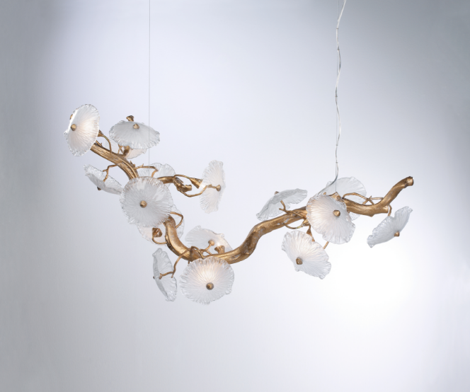 Biasi & Co is displaying Serip Lighting's springtime-inspired Nenufar lighting collection