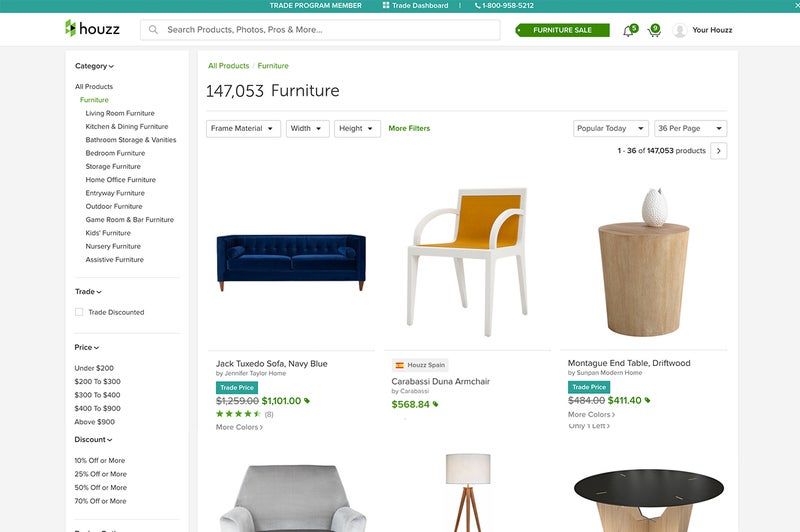 Houzz's new trade tool