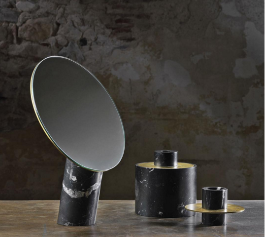 Desco Mirror, Box and Candlestick from Pibamarmi's Desco Collection