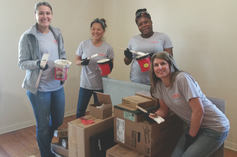 American Standard employees helped to paint the apartments and common areas of the Naomi’s Way family shelter