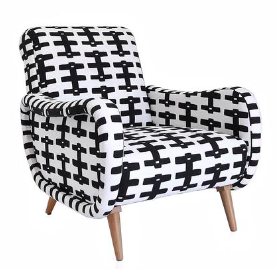 Susie Italian Chair in Bridge Black; Consort x Caroline Cecil Textiles