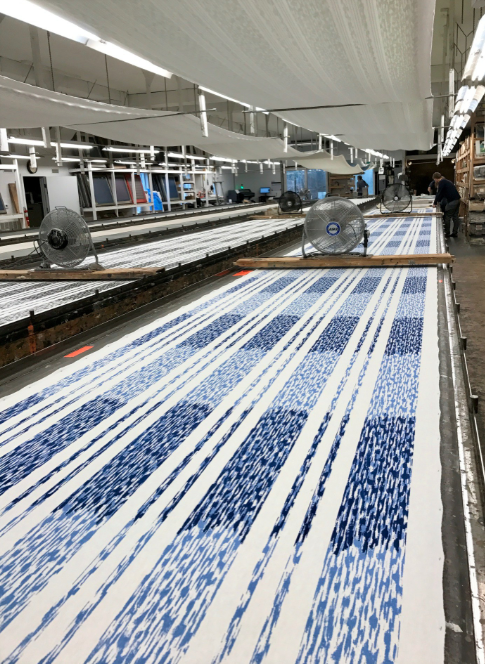 Peter Fasano Ltd. fabric in production