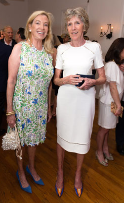 Designer and co-host Jane Churchill (left) with fellow designe Pauline Pitt; courtesy Capehart Photography
