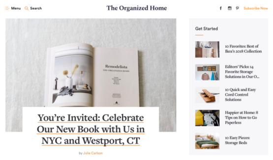 ‘We believe in better living through organization,’ reads The Organized Home’s manifesto.