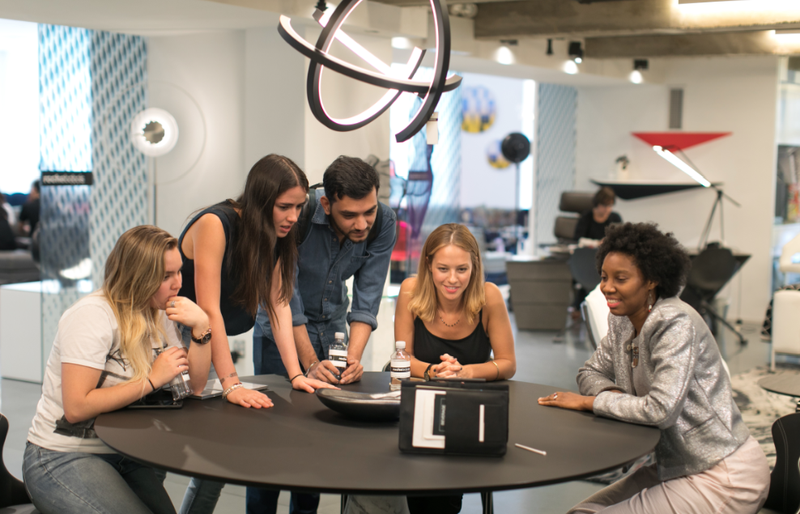 Students at Roche Bobois this summer; courtesy Mirrastudio