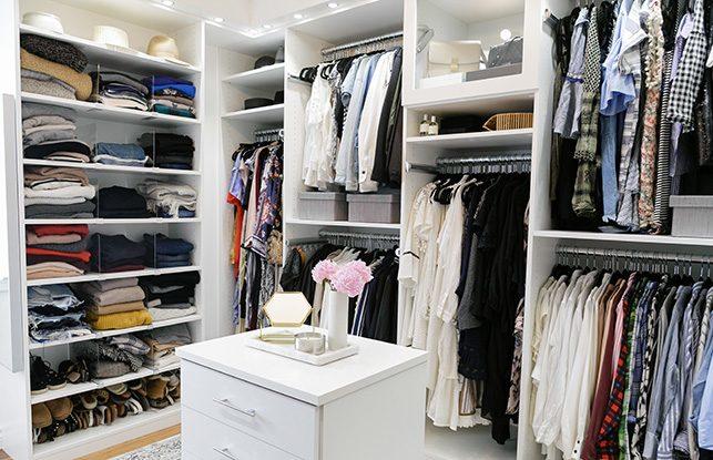 California Closets recently transformed Leslie Bruce's closet; courtesy Emma Feil Photography