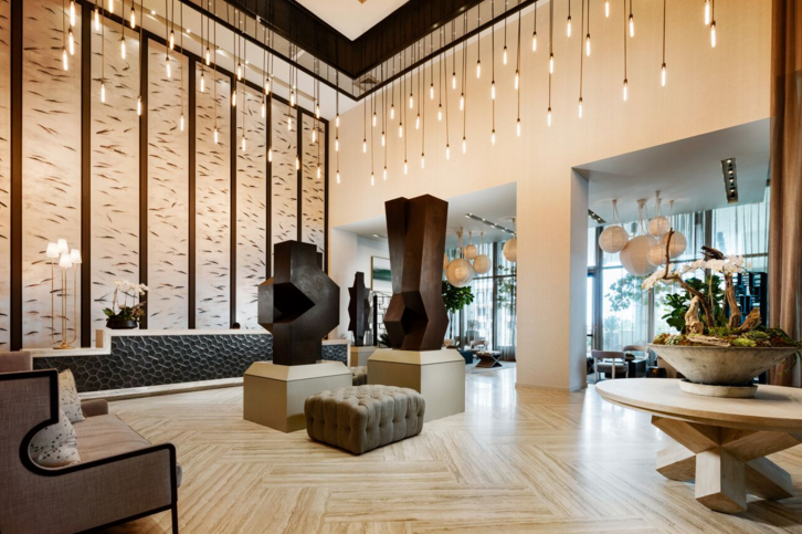 Lobby designed by Thom Filicia; courtesy Biscayne Bay