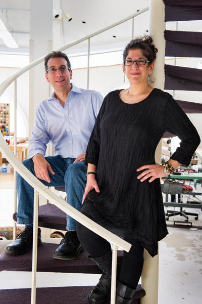 Angela and Edmond Hagopian ushered in a new era for their grandfather's original rug company, with a focus on preserving hand-knotted and handwoven rugs; courtesy DRR