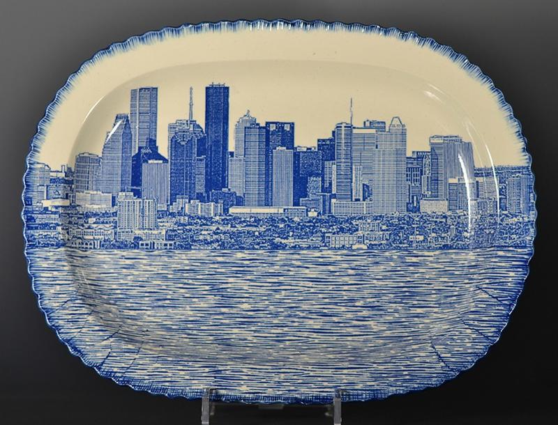 Paul Scott, “Scott’s Cumbrian Blue(s), Houston No:3”, 2017, at the New York Ceramics and Glass Show; courtesy Ferrin Contemporary