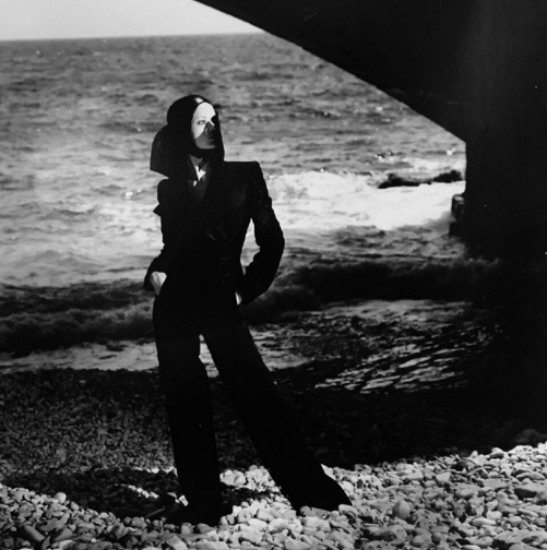 Model in Trouser Suit, 1975, by Helmut Newton; courtesy of Guy Regal from a Private Collection