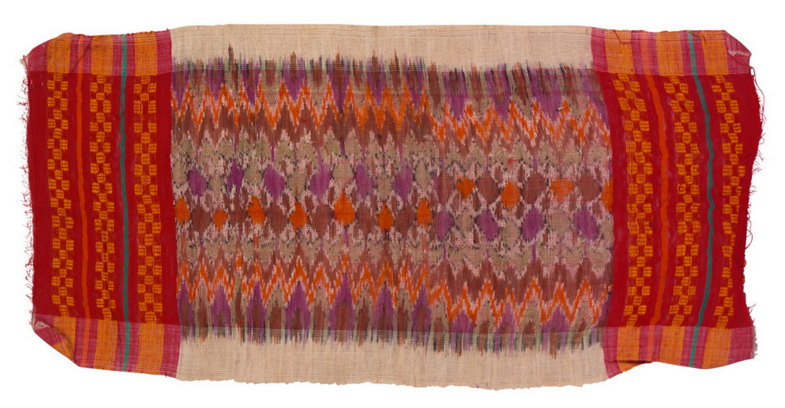 Fabric from Balin, Indonesia, collected by anthropologist Margaret Mead; on view in the exhibit