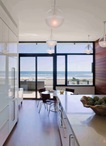 Southampton Oceanfront Kitchen by David Scott Interiors, ltd., appears on Dering Hall; courtesy Michael Moran