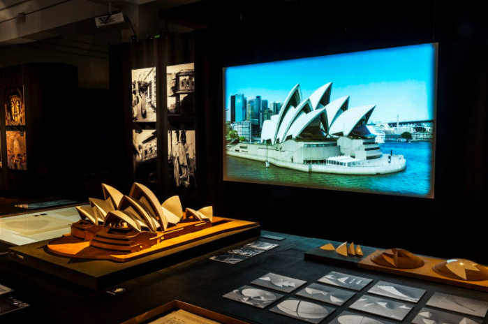 Inside the exhibition; photo by Horisont © Utzon Center; courtesy of the Utzon Center