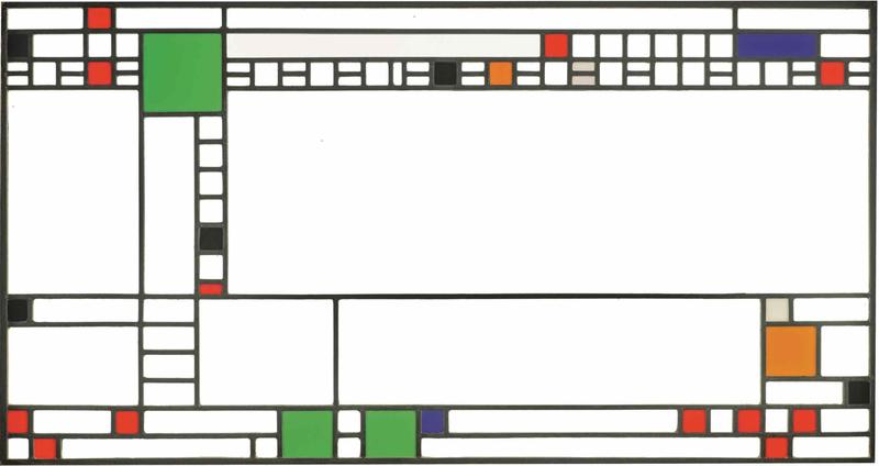 Frank Lloyd Wright's Clerestory Window from the Avery Coonley Playhouse, Riverside, Illinois; Masterworks from the Thomas S. Monaghan Private Collection; courtesy Sotheby’s