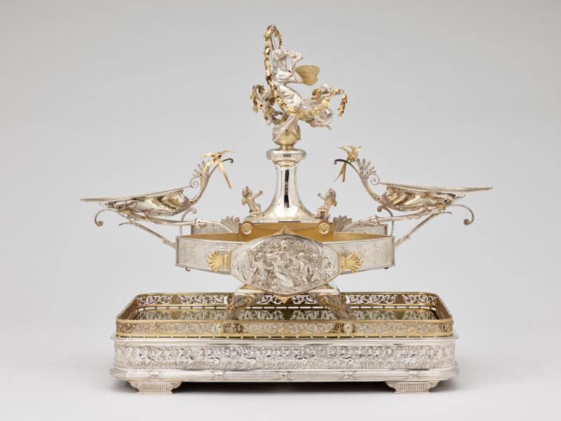 Thomas Pairpoint, designer; Gorham Manufacturing Company, manufacturer; Epergne, 1872. The Gorham Collection. Gift of Textron Inc.; courtesy RISD Museum