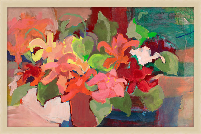 Coral Flowers painting; Kate Spade New York wall decor collection, courtesy Wendover Art Group