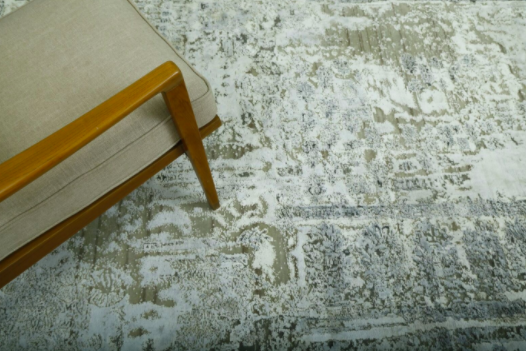 The Chanderi carpet design was inspired by the borders of saris.