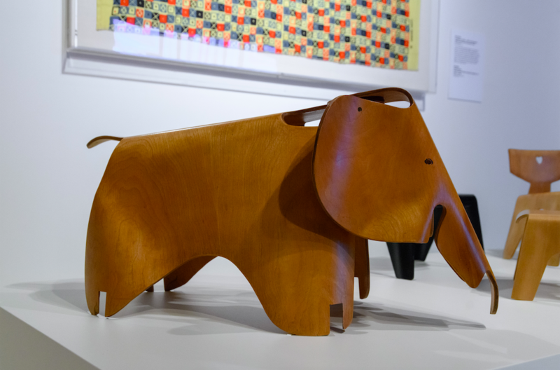 Elephant produced by Eames out of plywood; photo by Doug Coombe