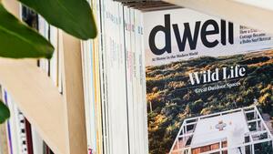 Dwell magazine shelf