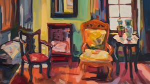 Quabity a fauvist oil painting of secondhand furniture a2d5c714 4060 46ae 9f05 2b83515b3f8f