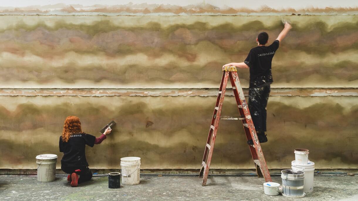 This artist handpaints bespoke wallcoverings for big-name fashion and design brands