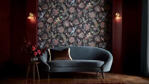 Eternal weave black    divine damson   campanile cornflower curtains jpg