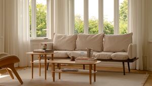 Umage lifestyle together smooth square 60 tall oak together sleek rectangle low oak %282%29