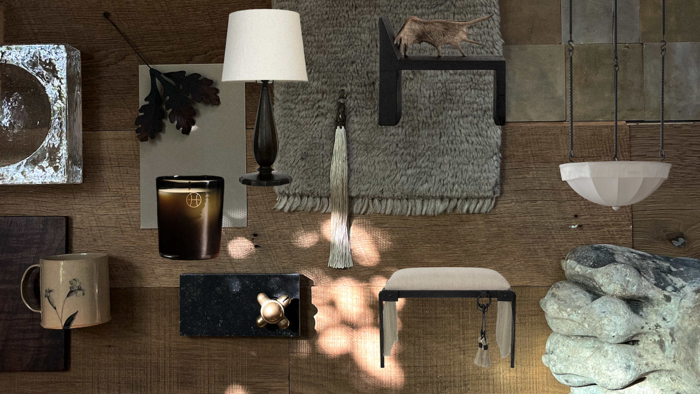 Sierra Fox's subtly striking assortment of tasseled furniture, bronze lighting and plaster-like paint