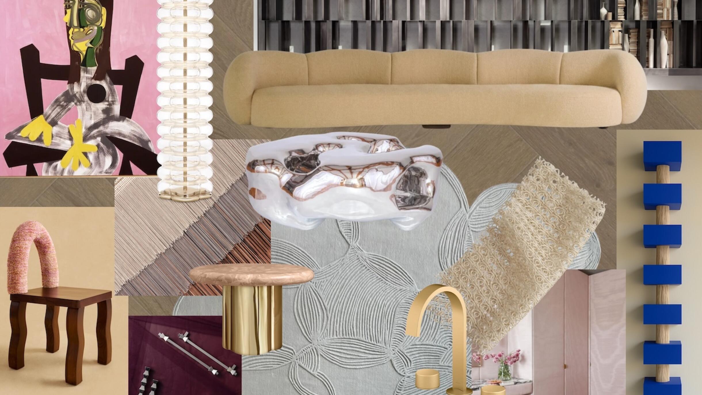 Britany Simon's undeniably cool mix of metal furniture, moiré wallcoverings and artful lighting