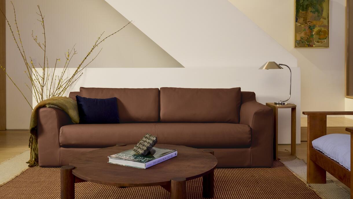 Cactus leather  terra  elevate sofa